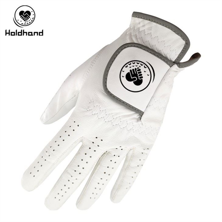 High Quality White Cabretta Leather Custom Logo Golf Glove