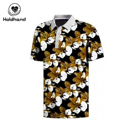 패션 인쇄 유럽과 미국 남성 폴로 골프 폴로 셔츠 순수한면 땀 흡수 소프트