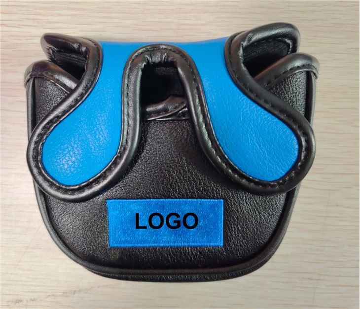Spliced PU Leather Mallet Headcover For Golf Putter Embroidery OEM Logo