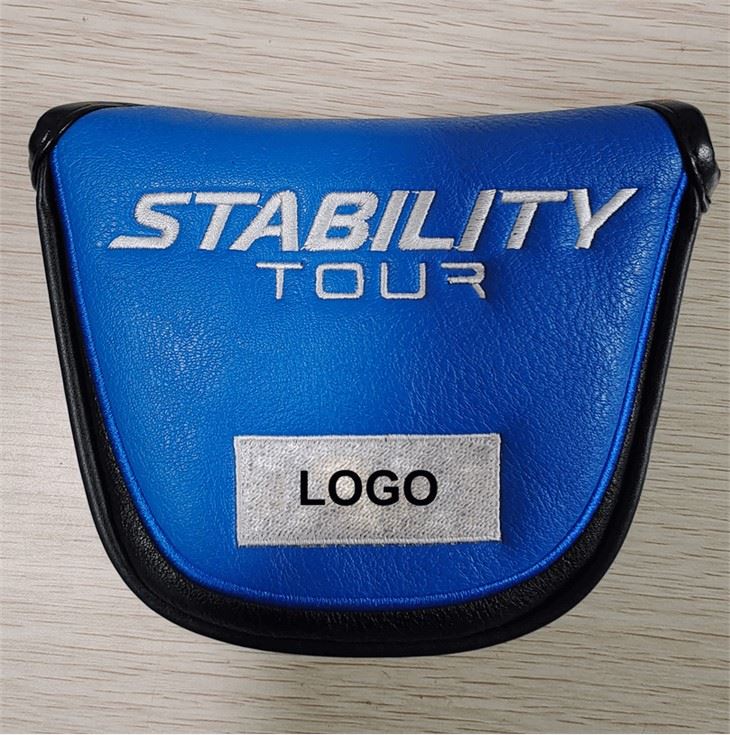 Spliced PU Leather Mallet Headcover For Golf Putter Embroidery OEM Logo